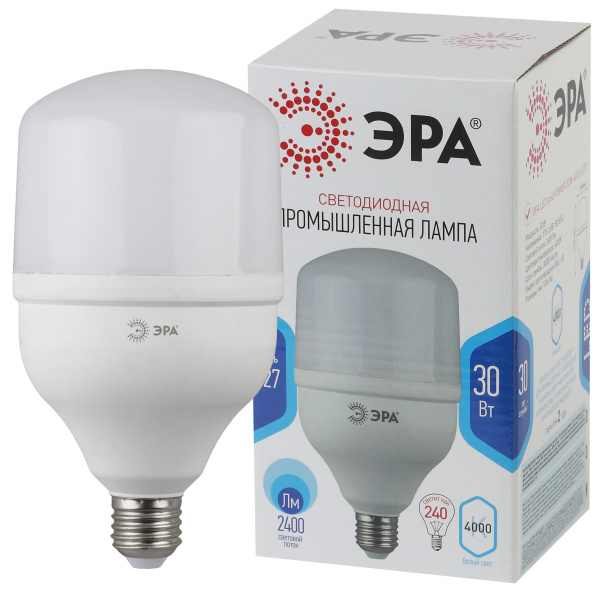 ЭРА LED POWER T100-30W-4000-E27 (диод, колокол, 30Вт, нейтр, E27) Б0048503