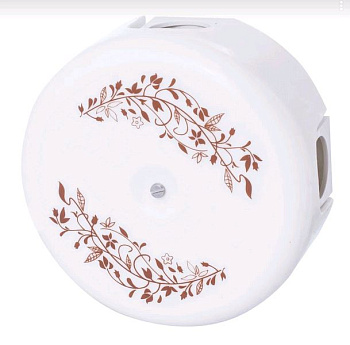 BIRONI Лизетта Керамика Белый Распред.коробка 110мм (декор D206/2) (4 ввода в комплекте) B1-522-01-D206/2-K