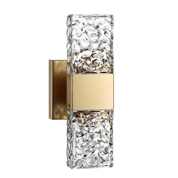 Odeon Light 4364/5WL HIGHTECH ODL23 203 матовое золото/металл/стекло Настенный св-к IP20 LED 10W 612Лм 3000K RICCI