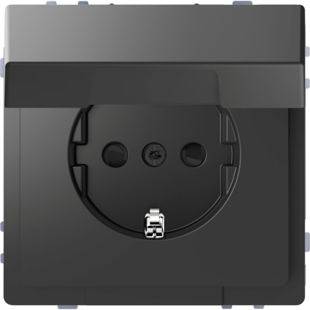 SE Merten D-Life Антрацит Розетка 16А с/з и крышкой IP20 MTN2310-6034