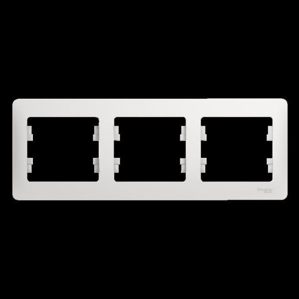 Systeme Electric Glossa Бел Рамка 3-ая, горизонтальная