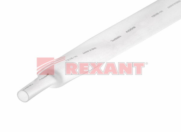 Купить 22.0 / 11.0 мм 1м термоусадка белая Rexant 22-2001