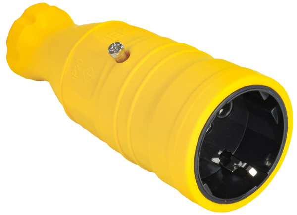 IEK OMEGA Розетка переносная РБп14-1-0м IP20 желтая