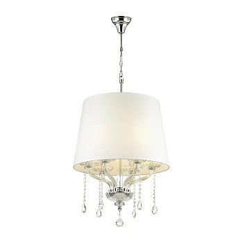 Odeon Light 4195/6 ODL19 514 хром/хрусталь/белый Люстра E14 6*40W TEONA