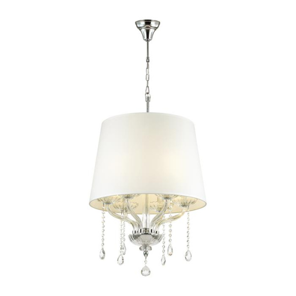 Odeon Light 4195/6 ODL19 514 хром/хрусталь/белый Люстра E14 6*40W TEONA