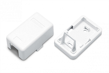 Hyperline SBB3-1-WH Корпус настенной розетки для установки 1-ой вставки типа Keystone Jack, белый 441126