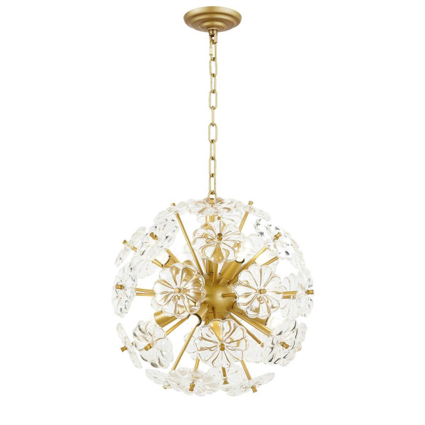 Favourite 2620-8P подвесная люстра Каркас золотого цвета, декоративные элементы из прозрачного стекла