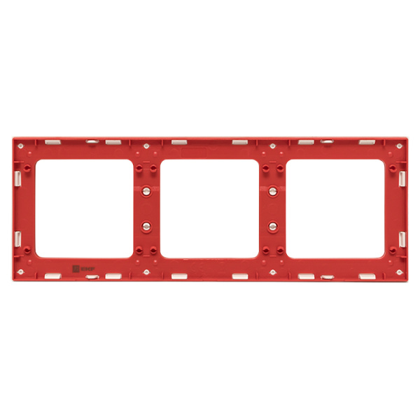 Купить EKF PROxima Стокгольм Белый Линия красная Рамка 3-ая