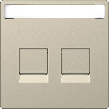 SE Merten D-Life Сахара Накладка центральная для 2-х модульных разъемов MTN4564-6033