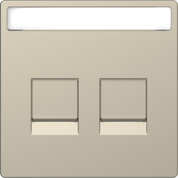 SE Merten D-Life Сахара Накладка центральная для 2-х модульных разъемов MTN4564-6033