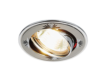 Ambrella Встраиваемый точечный светильник 104A CF GU/CH черный/хром MR16