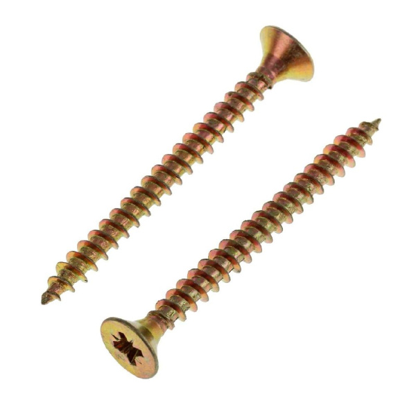 Купить Tech-Krep Саморезы универсальные  50х3,5 мм (200 шт) желтые - коробка с ок. 102238