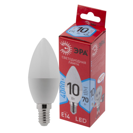 ЭРА LED B35-10W-840-E14 R (диод, свеча, 10Вт, нейтр, E14) (10/100/3500) Б0049642