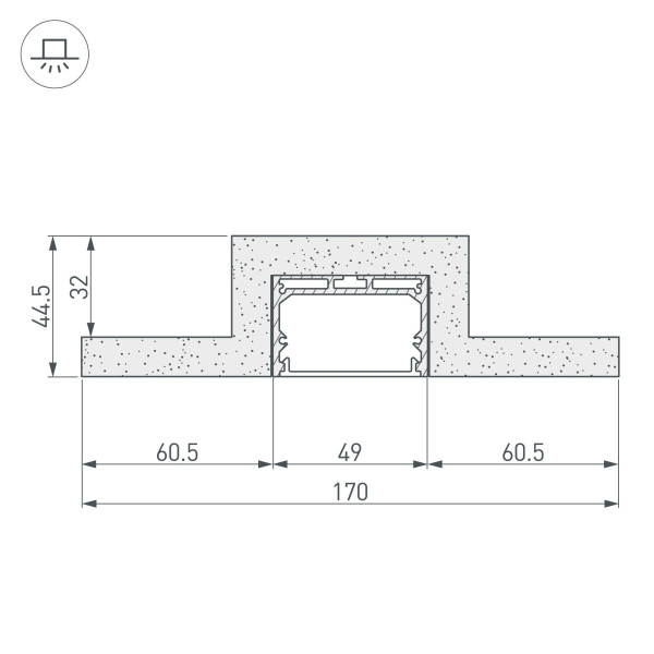 Купить Arlight Гипсокартонный Модуль ARL-LINE-50-2000 (ГКЛ 12.5мм) (-) 022935