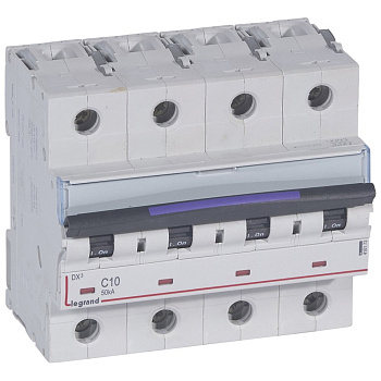 Legrand DX3 Автоматический выключатель 50кА 10А 4P C 410173