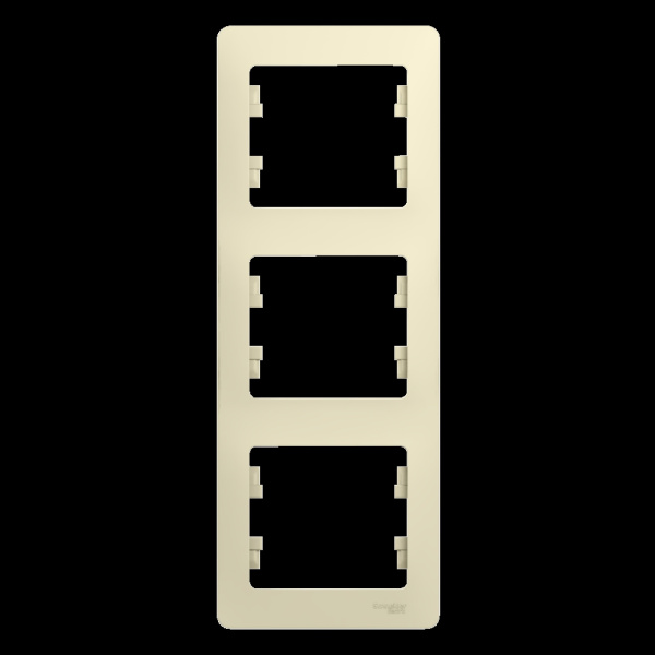 Systeme Electric Glossa Беж Рамка 3-ая, вертикальная