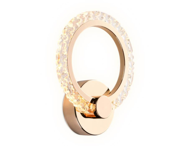 Купить Ambrella Настенный светодиодный светильник FA419 GD золото 6400K/3000K/4200K 12W 230*190*60