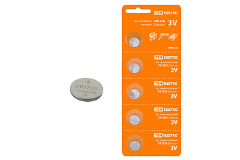 TDM Элемент питания CR1220 Lithium 3V BP-5 SQ1702-0024