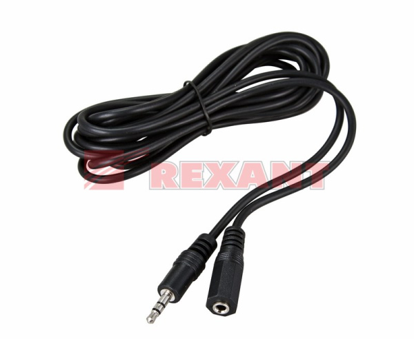 Купить Шнур 3.5мм гнездо стерео - 3.5мм штекер стерео 3М Rexant 17-4005