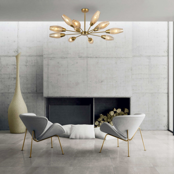 Купить Eurosvet 60140/12 Светильник потолочный золото a055496