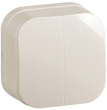 IEK GLORY ВС20-2-0-ХК Выключ. 2-кл. о/у 10А GLORY крем.