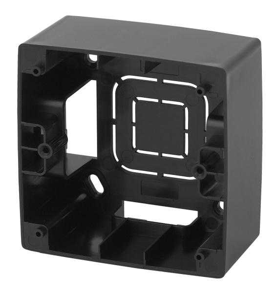 ЭРА 12-6101-06 Чёрный Коробка наклад. монтажа 1 пост, 12