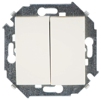 Simon 15 Бежевый Выключатель 2-клавишный, 16А, 250В, винт.зажим 1591398-031