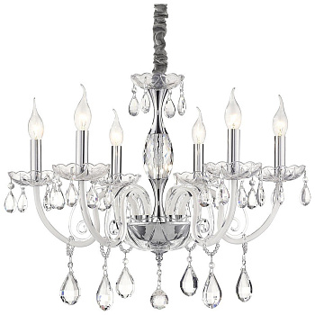 Wertmark WE171.06.103 Люстра подвесная Хром, Белый E14 6*40W