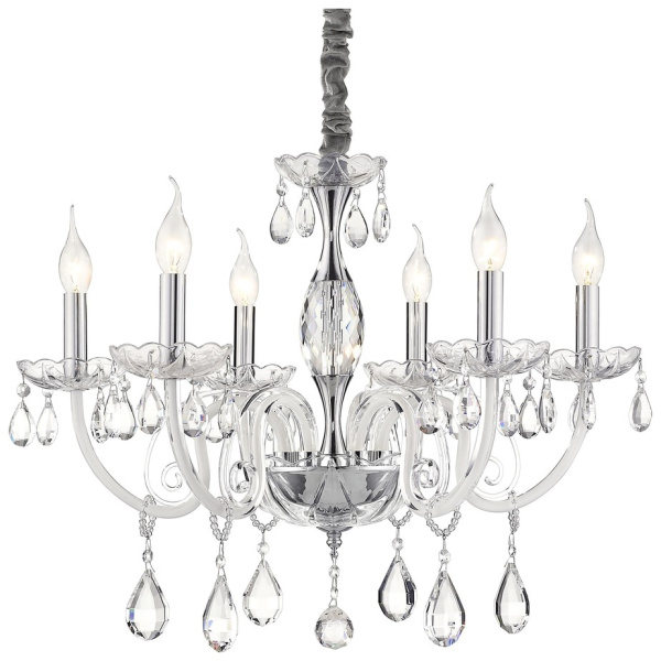 Wertmark WE171.06.103 Люстра подвесная Хром, Белый E14 6*40W