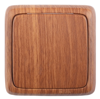 Hegel Альфа наруж Дуб ВА10-113-05 Выключатель 1-клавишный с изол. пластиной