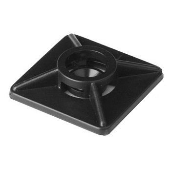 DKC Монтажная база двойная самоклеящаяся 28x28 (спец.состав), черная для хомутов шириной до 4,8мм