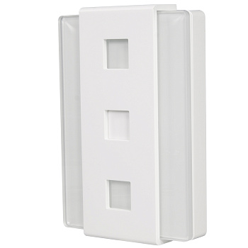 Zamel Звонок "GLASSO", проводной, эл.-механич., 220 В, белый+белое стекло 8мм, 85 дБ GNS-248/A-BIA