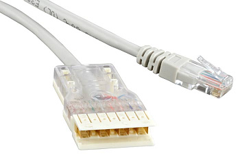 Hyperline PC-110-RJ45-1P-CX-1M-LSZH-GY Патч-корд 110 тип-RJ45, 1 пара, LSZH, 1 м, серый 229893