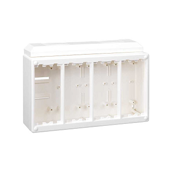 Simon Connect Белая Коробка Cima для поверхностного монтажа в сборе, на 4 Cima-модуля SC400-9