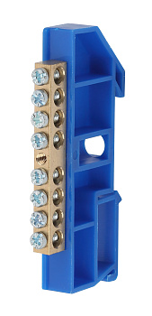 ЭРА NO-222-45 Синий Шина N "ноль" на DIN-изол ШНИ-6х9-8-Д