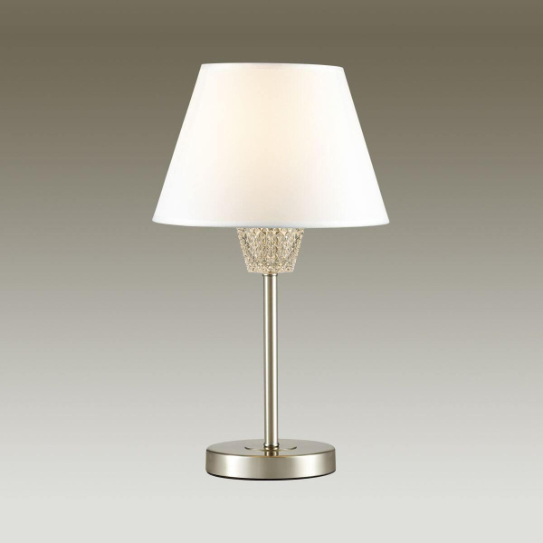 Купить Lumion 4433/1T LN20 225 никель, белый, стеклянный декор Настольная лампа E14 1*40W 220V ABIGAIL