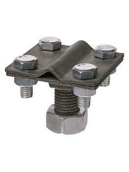 TDM Зажим прута с болтовым креплением к муфте 4-х болтовой, прут Ø6-10 мм, М16, термодиффузия SQ2401-0042