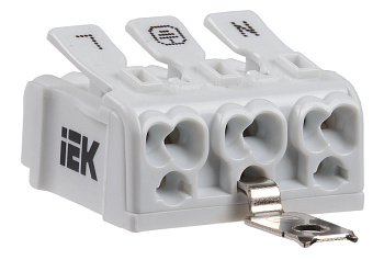 IEK Клемма пружинная соединительная КСПз3-L+N+PE