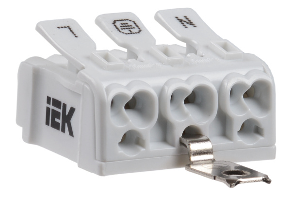 IEK Клемма пружинная соединительная КСПз3-L+N+PE