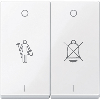 SE Merten SM Бел Актив Две клавиши с маркировкой «перечёркнутый звонок» и «горничная» (MTN432625)