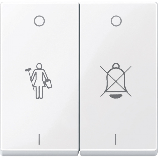 SE Merten SM Бел Актив Две клавиши с маркировкой «перечёркнутый звонок» и «горничная» (MTN432625)