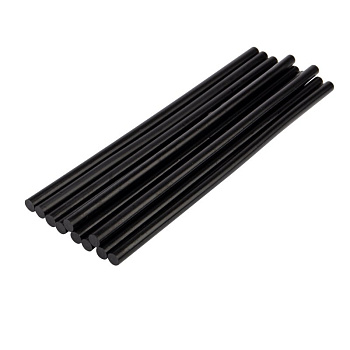 Клеевые стержни d=7,4 мм, L=200 мм, черные (упак. 10 шт.) Rexant 09-1104