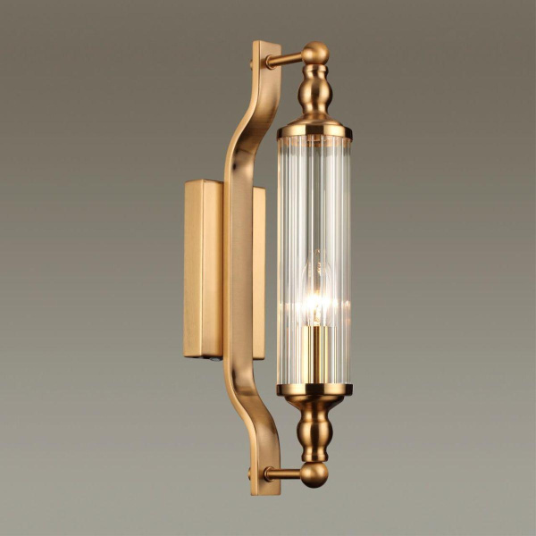 Купить Odeon Light 4943/1W DROPS ODL22 553 бронзовый/прозрачный/стекло Настенный светильн. E14 1*40W IP44 TOLERO