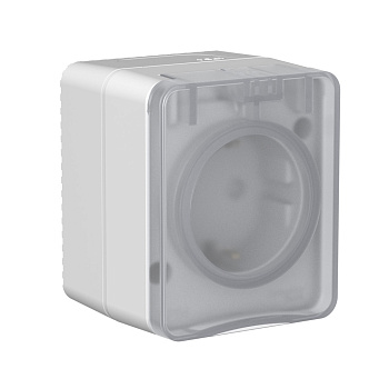 Systeme Electric AtlasDesign Profi54 Наруж Серый Розетка с/з со шт. 16А 250В