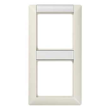 JUNG Рамка 2-кратная с полем для надписи для горизонтальной и вертикальной установки слоновая кость AS582NA