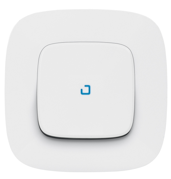 Купить Legrand Valena ALLURE Бел Клавиша 1-ая с подсветкой/индикацией (голубая линза в центре) 755085