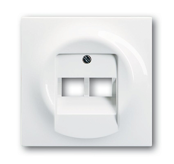 ABB BJE Impuls Бел Накладка 2-ой ТЛФ и комп розетки наклонной (мех214/15/17) 2CKA001753A9004