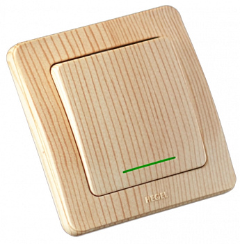 Hegel Мастер внутр Сосна ВС16-312-02 Выключатель 1-клавишный, с индикацией
