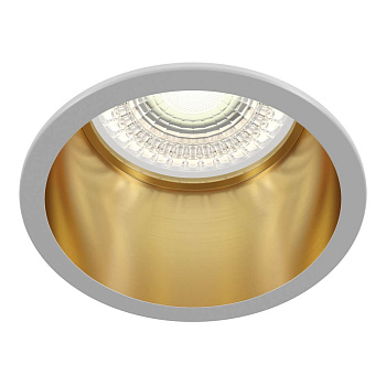 Maytoni Downlight Reif Белый с Золотом Встраиваемый светильник DL049-01WG