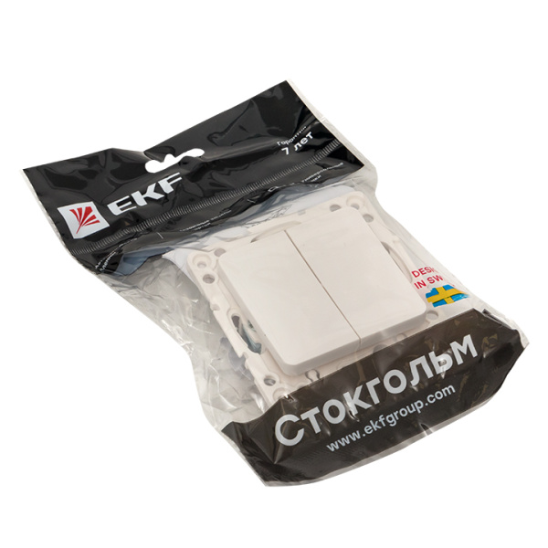 Купить EKF PROxima Стокгольм Белый Выключатель 2-кл, 10А